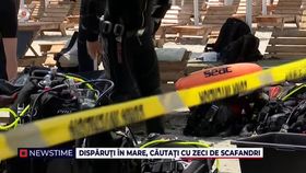 Dispăruți în mare, căutați cu zeci de scafandri